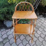 Nightstand wood and rattan