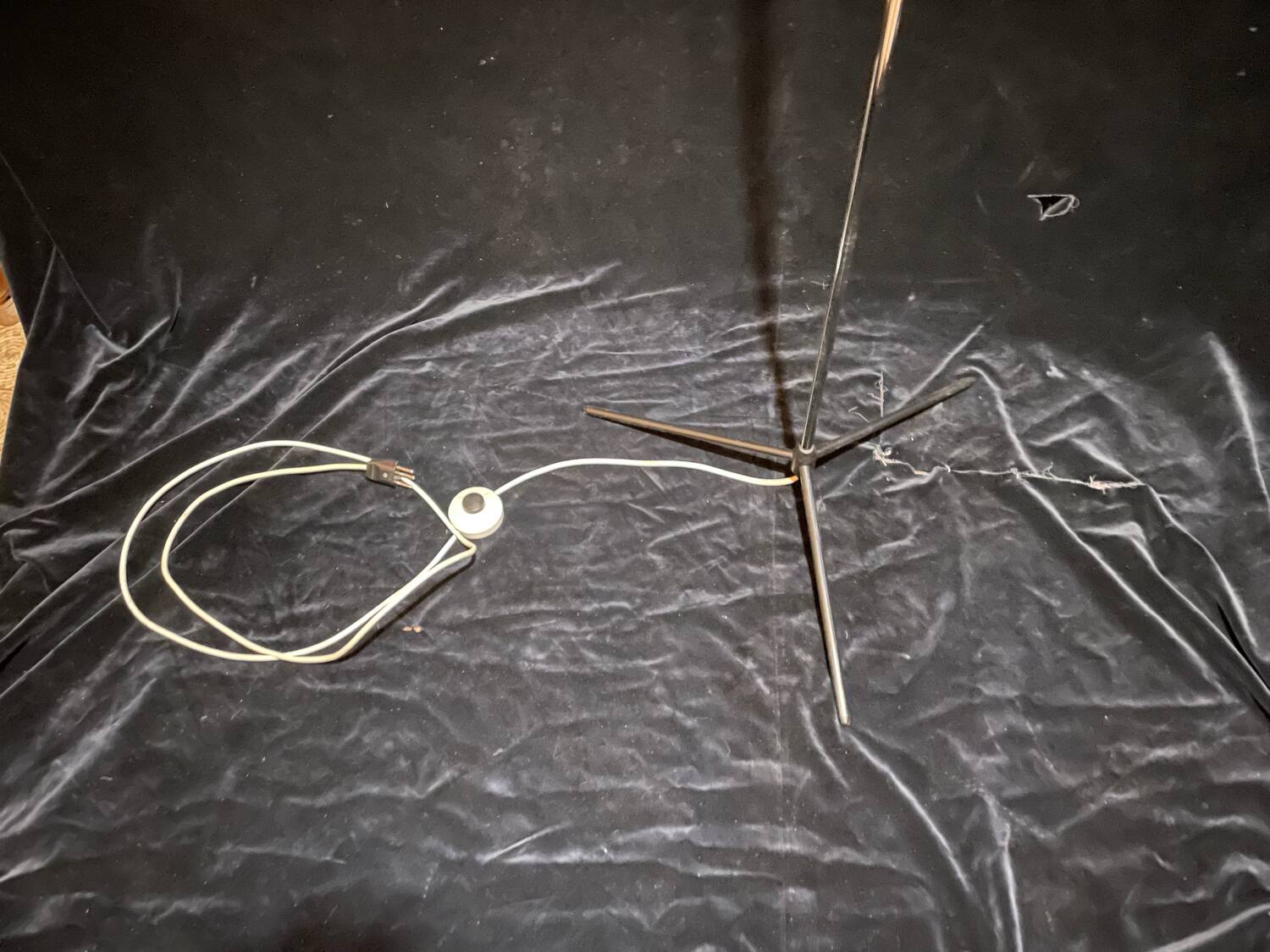 Space Age floor lamp, Murano shade, 1970s.