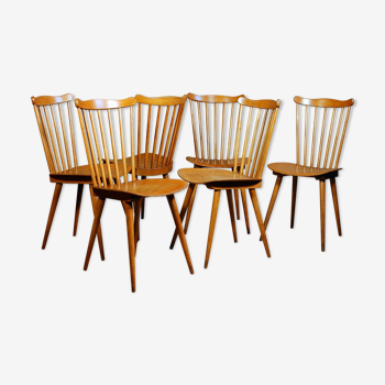 Suite 6 chaises bistrot baumann menuet