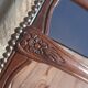 Piano stool / dressing table, Louis XV style, arched base seat velvet