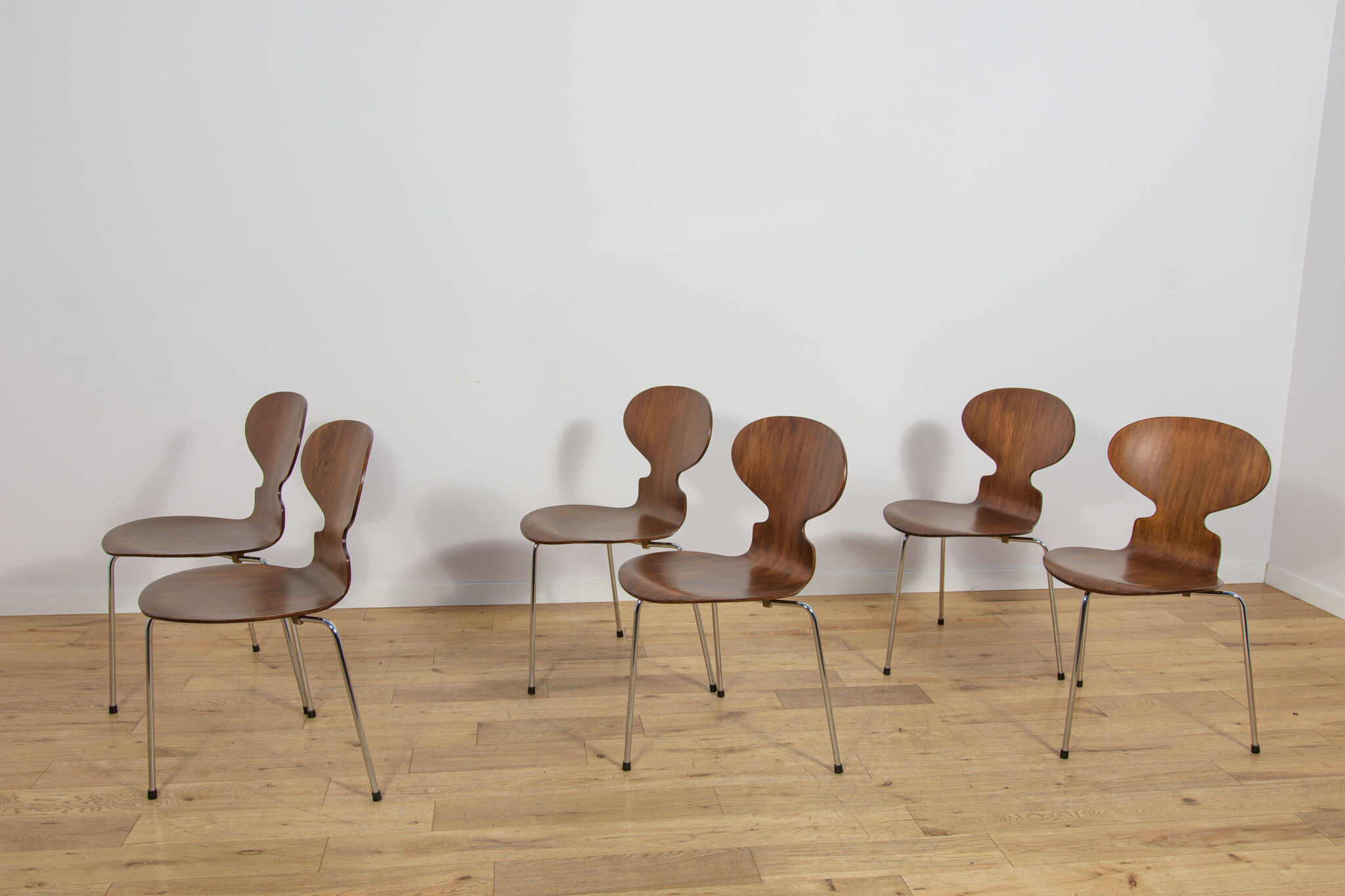 Mid-Century Model 3101 Ant Dining Chairs by Arne Jacobsen for Fritz Hansen, Denmark, 1970s, Set of