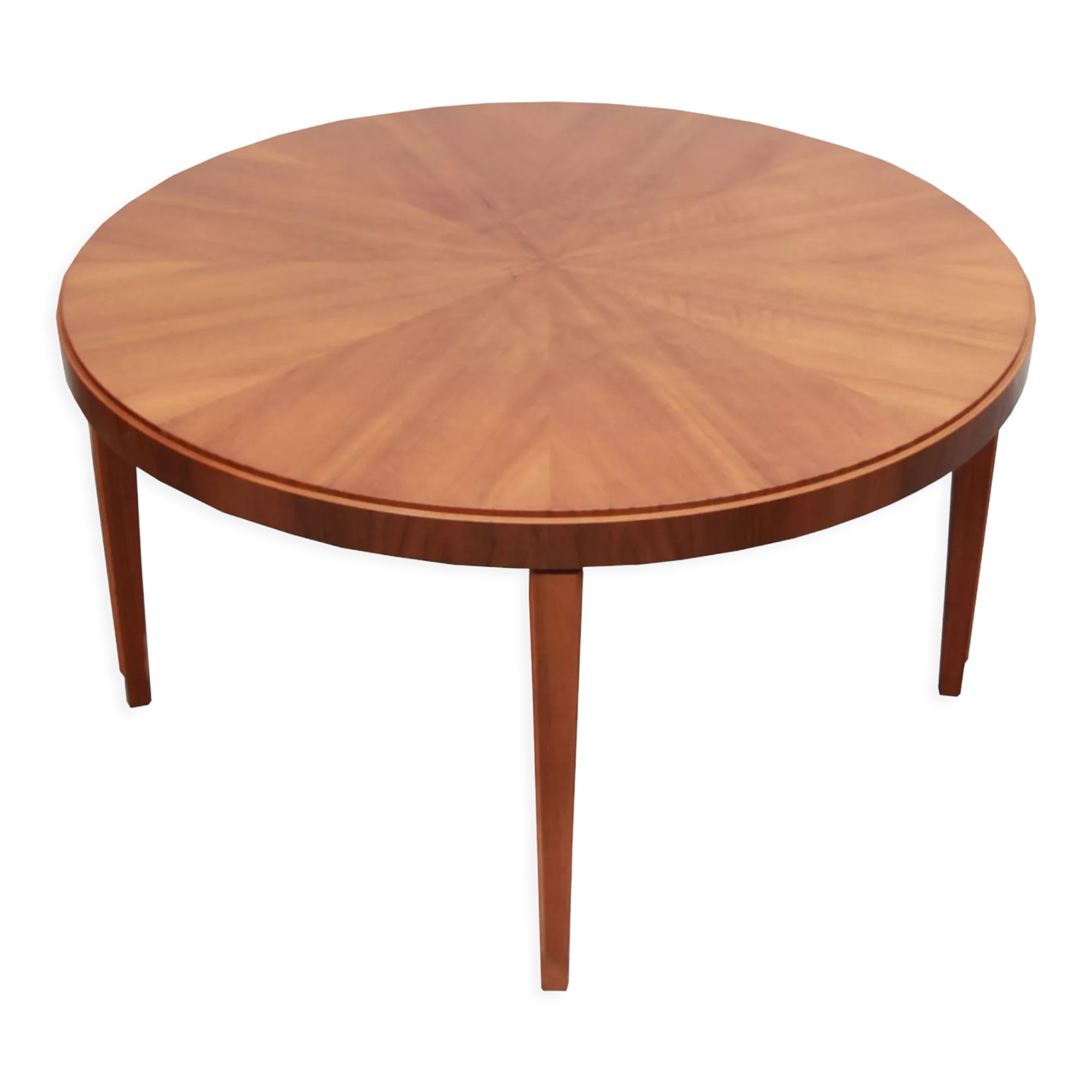 1950s round coffeetable in walnut