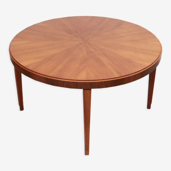 1950s round coffeetable in walnut
