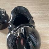 Duo of vintage glass paste vases from the 70s