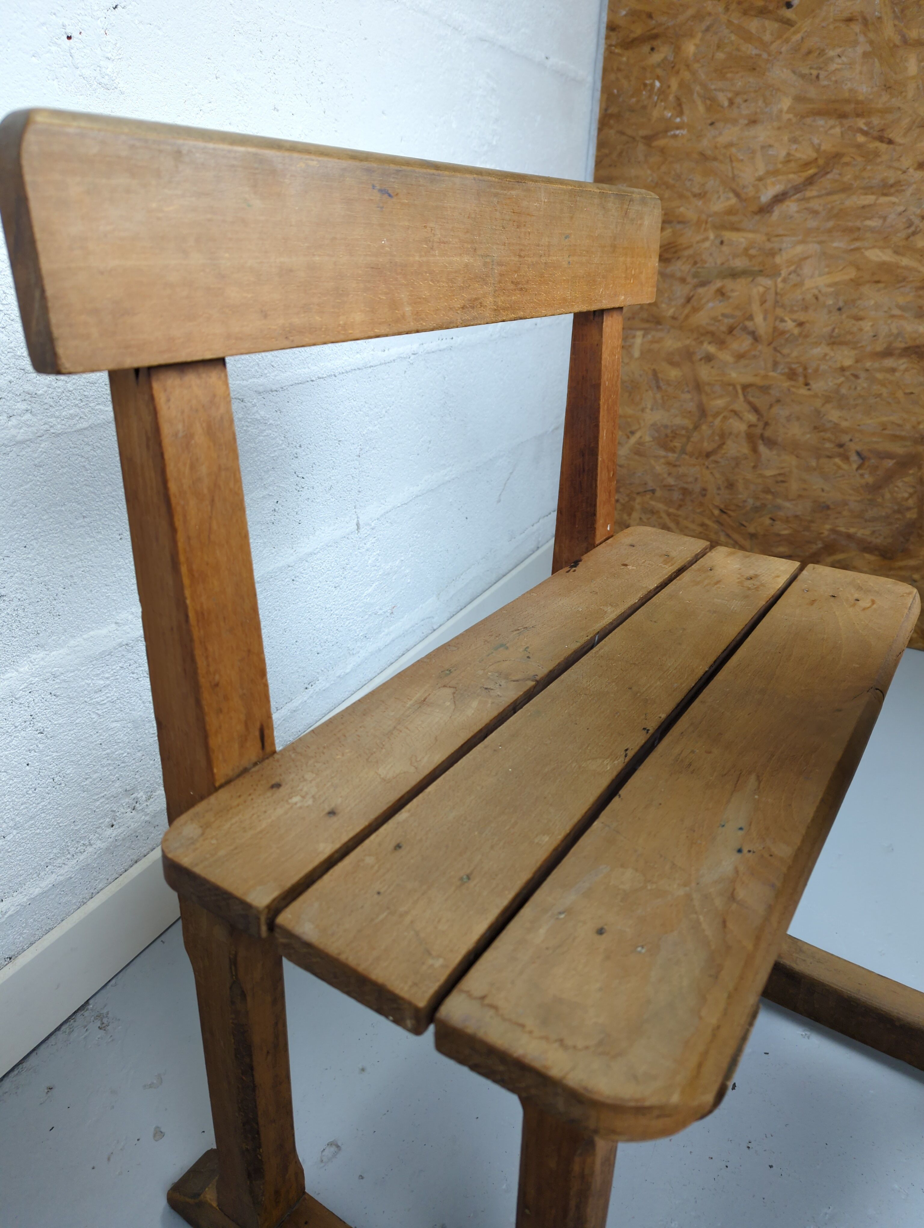 Pupitre écolier en bois