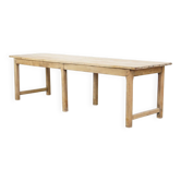 Large Antique Late 18th-Century Light Oak Farmhouse Dining Table
