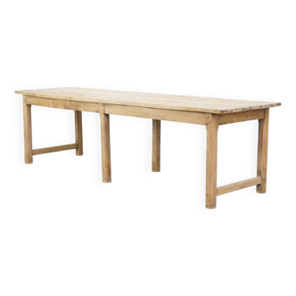 Large Antique Late 18th-Century Light Oak Farmhouse Dining Table