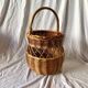 Panier en osier vintage