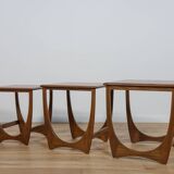 Mid-Century Teak Nesting Tables by V. Wilkins for G-Plan, United Knigdom, 1970s, Set of 3