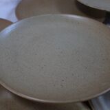 Set of 8 dessert plates Grès CNP Village France