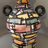 Superb large ceramic vase/jar Vallauris Jacques Laurent