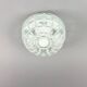 Mid-century modern white iron glass flush mount or ceiling light from limburg, germany, 1960s
