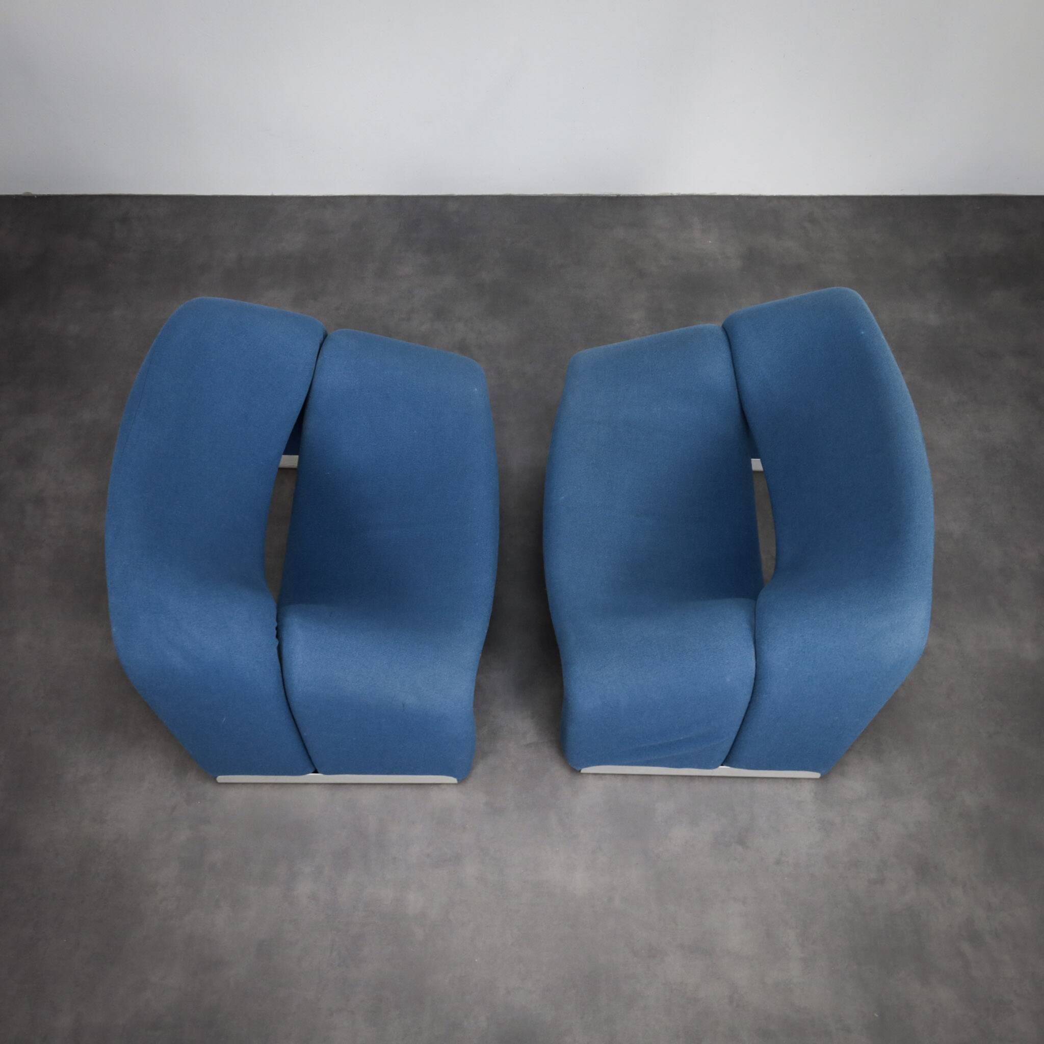 Pair of F598 Groovy chairs by Pierre Paulin for Artifort, Netherlands, 1970s