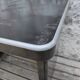 Strafor desk in brushed metal