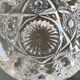 Vide poche/Cendrier en cristal de Bohème taillé. Motifs Étoiles/Croisillons