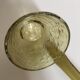 Lime green blown glass ladle, Biot