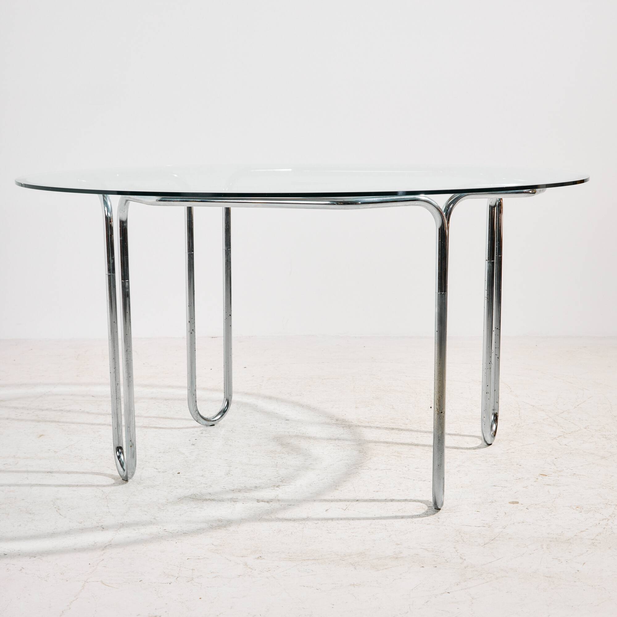 Italian chrome dining set, 7-piece set