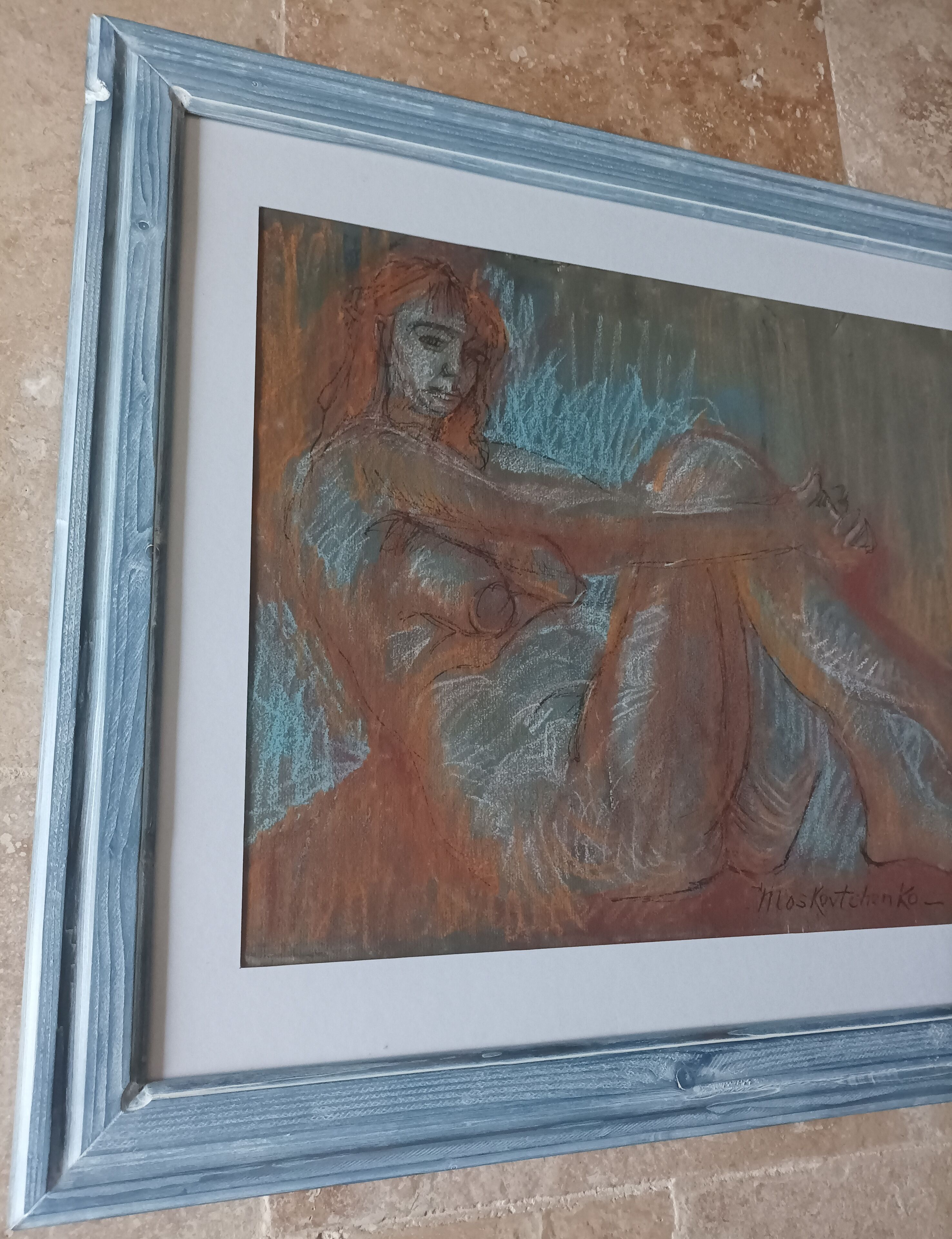 Michel Moskovchenko pastel painting Female Nude