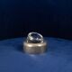 Joe Colombo Biglia Crystal and Metal Ashtray for Arnolfo di Cambio Italy 1970