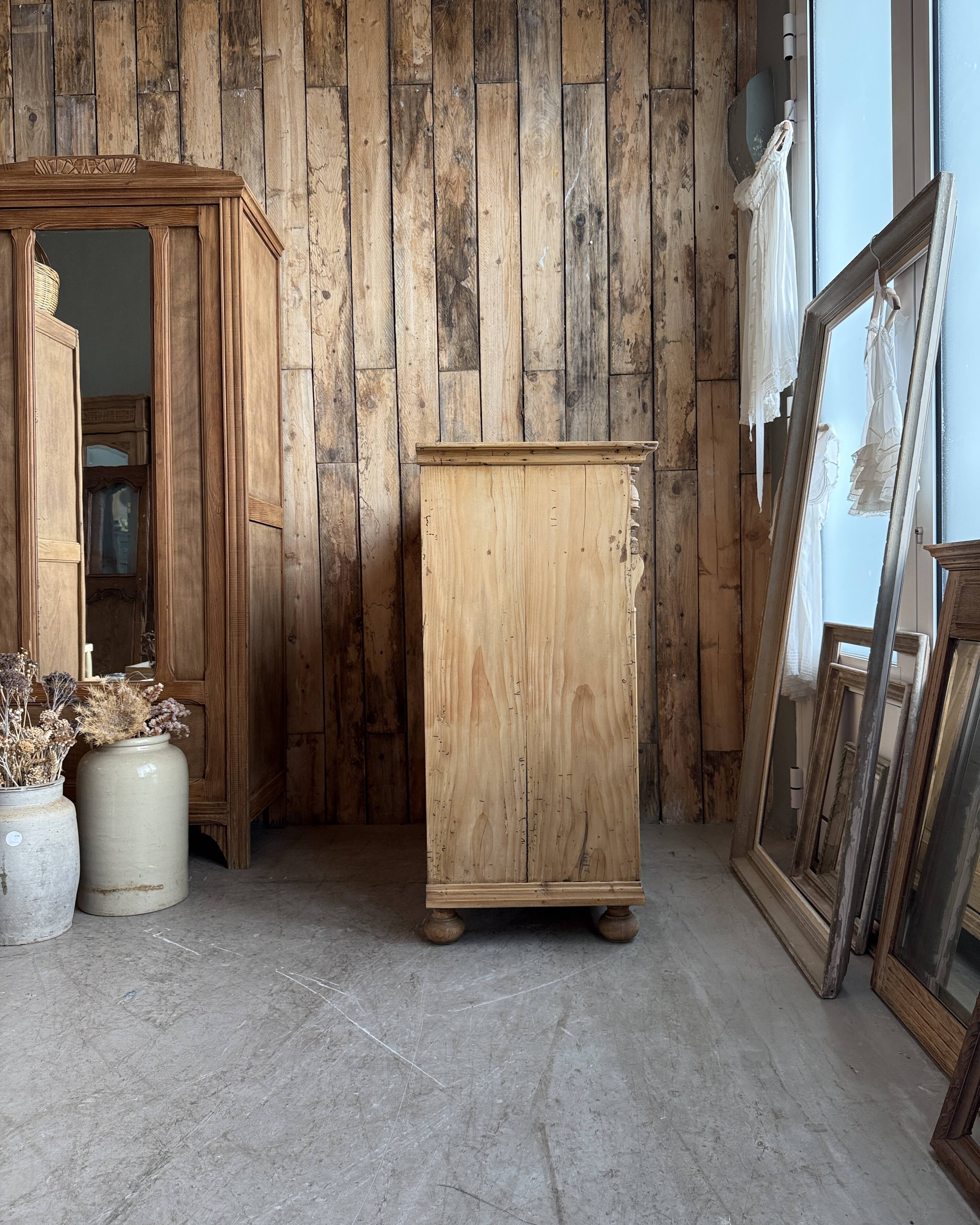 Antique solid pine sideboard