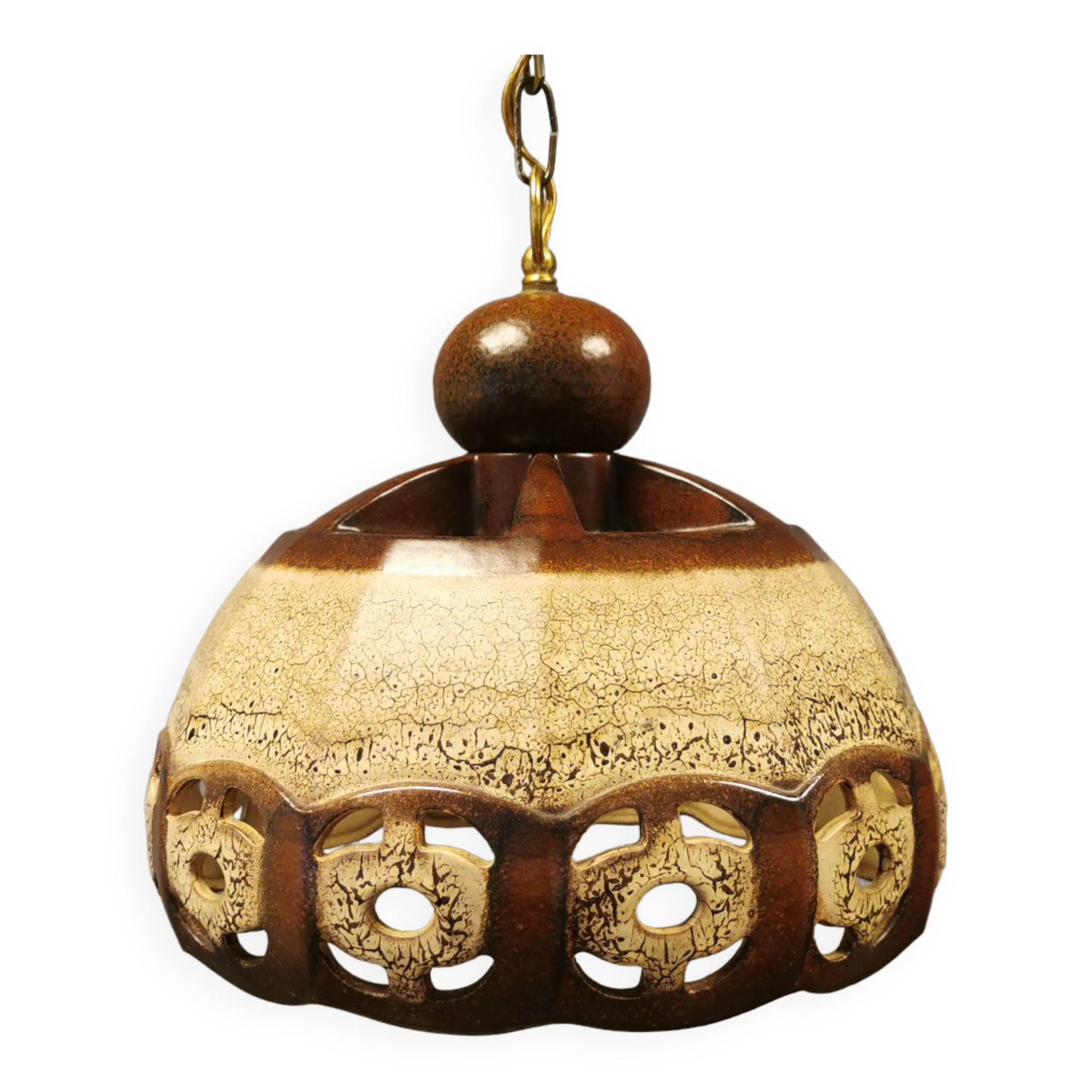 Ceramic hanging lamp, Danish from the 1970s.
