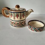 HB Quimper teapot and sugar bowl set