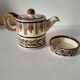 HB Quimper teapot and sugar bowl set