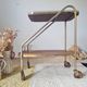 Vintage 1950s dessert bar - Gold metal and wood formica trays