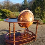 Coffee table bar world map