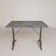 Bistro table with a marble top on a cast iron frame, 1930s.
