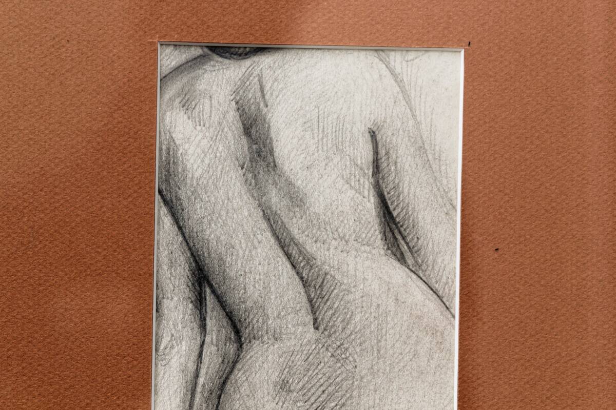Pencil drawing, female nude
