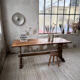 Monastery-style farmhouse table, pine, 210cm