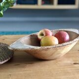Wooden and wicker salad bowl from the 1900s