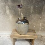 Beech and straw footrest