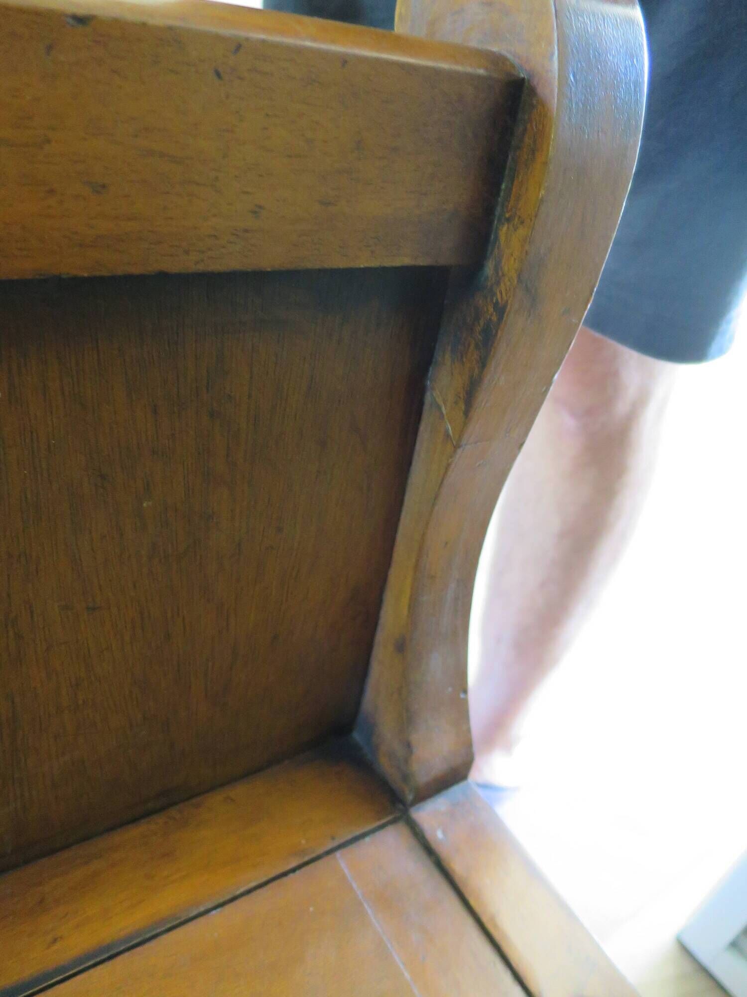 Rare entrance bench - Old chest bench - toy chest - oak color