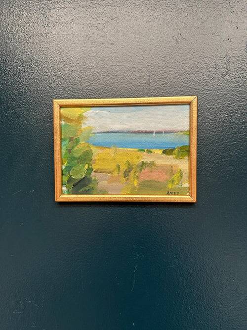Original  Swedish Oil on Panel – “Coast” by Lars Bertle  –Signed – Vintage