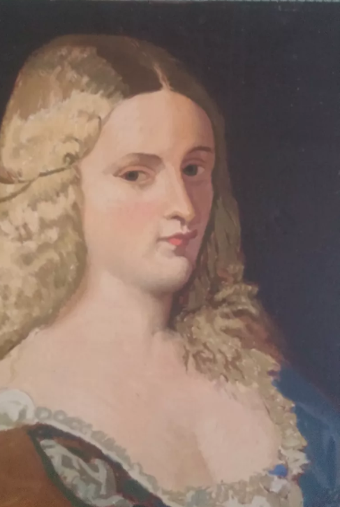 Copy of the portrait of Violante Negretti, by Titien