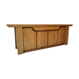 Luigi Gorgoni solid elm sideboard for Roche Bobois