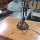 Lampe de bureau bois et bronze