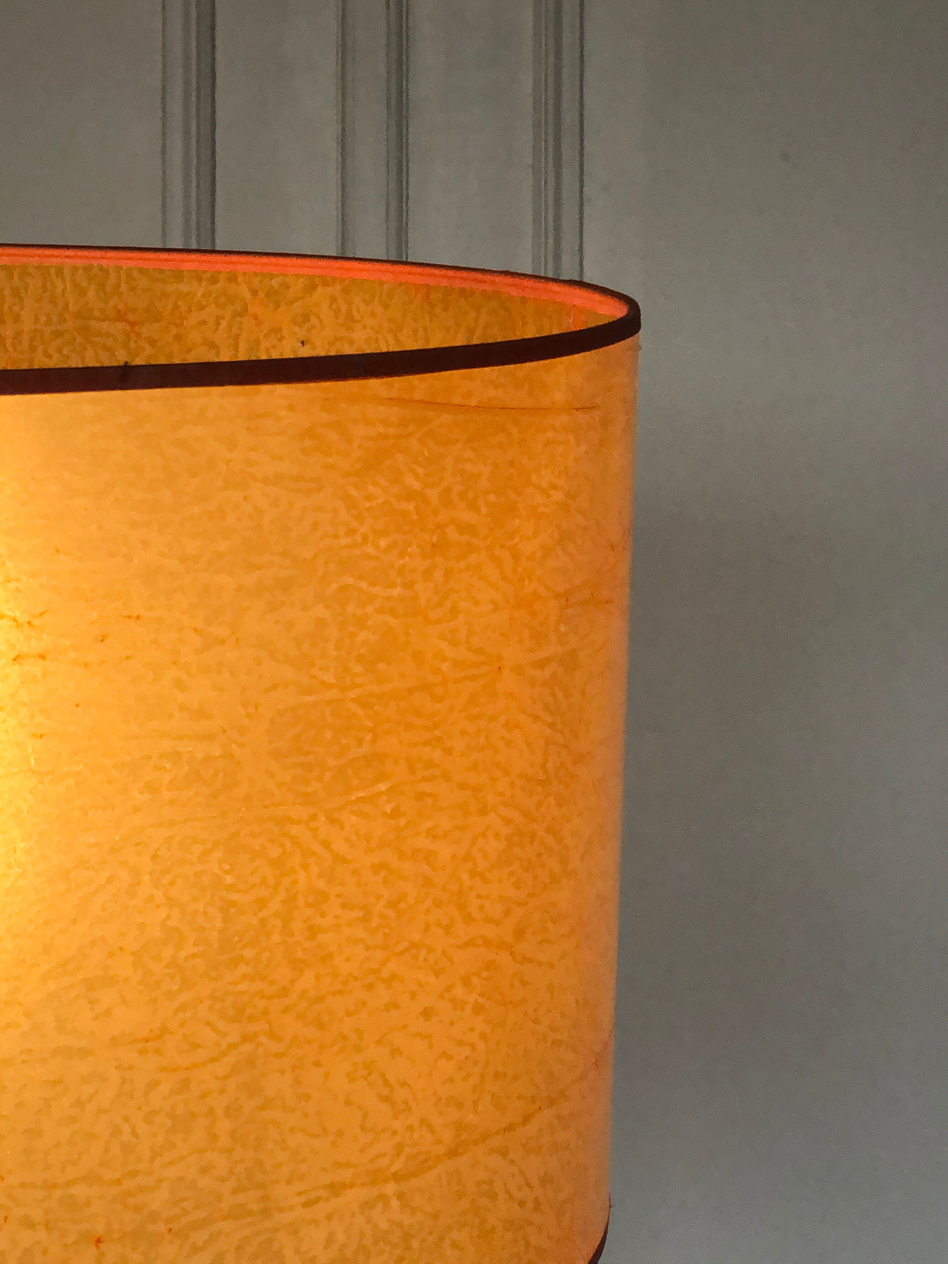 1950s rattan bamboo lampshade vintage design