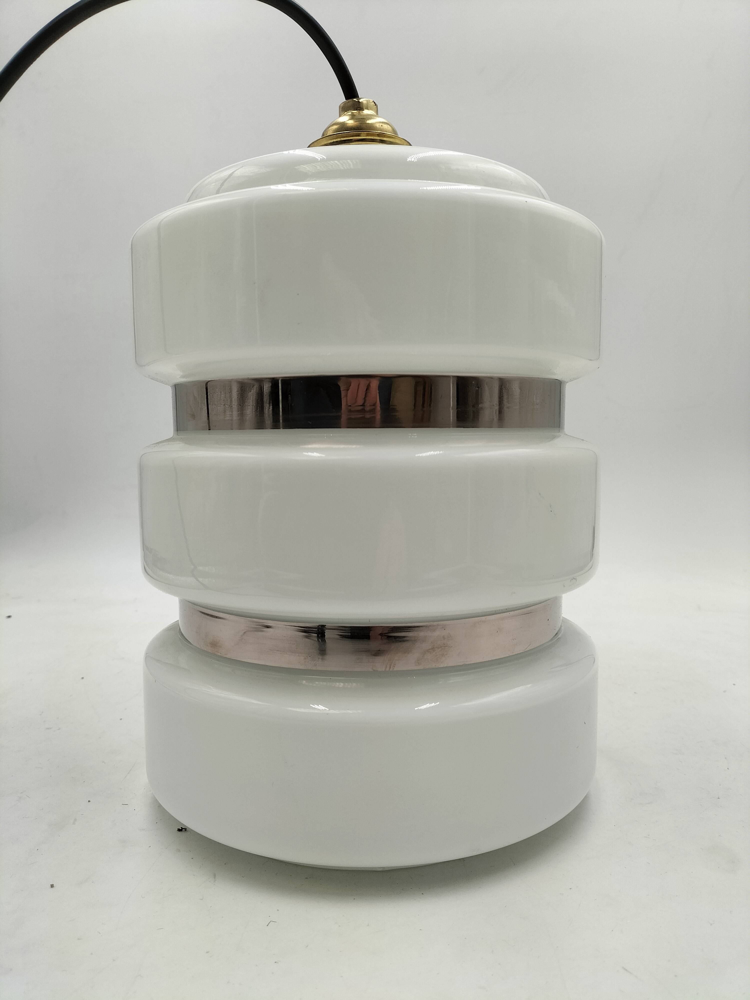 Vintage opaline suspension