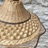 Vintage wicker pendant light