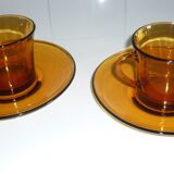 Lot de 2 tasses et sous-tasses Duralex