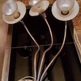 Large chrome lamp of the 70s 3 arm office architect