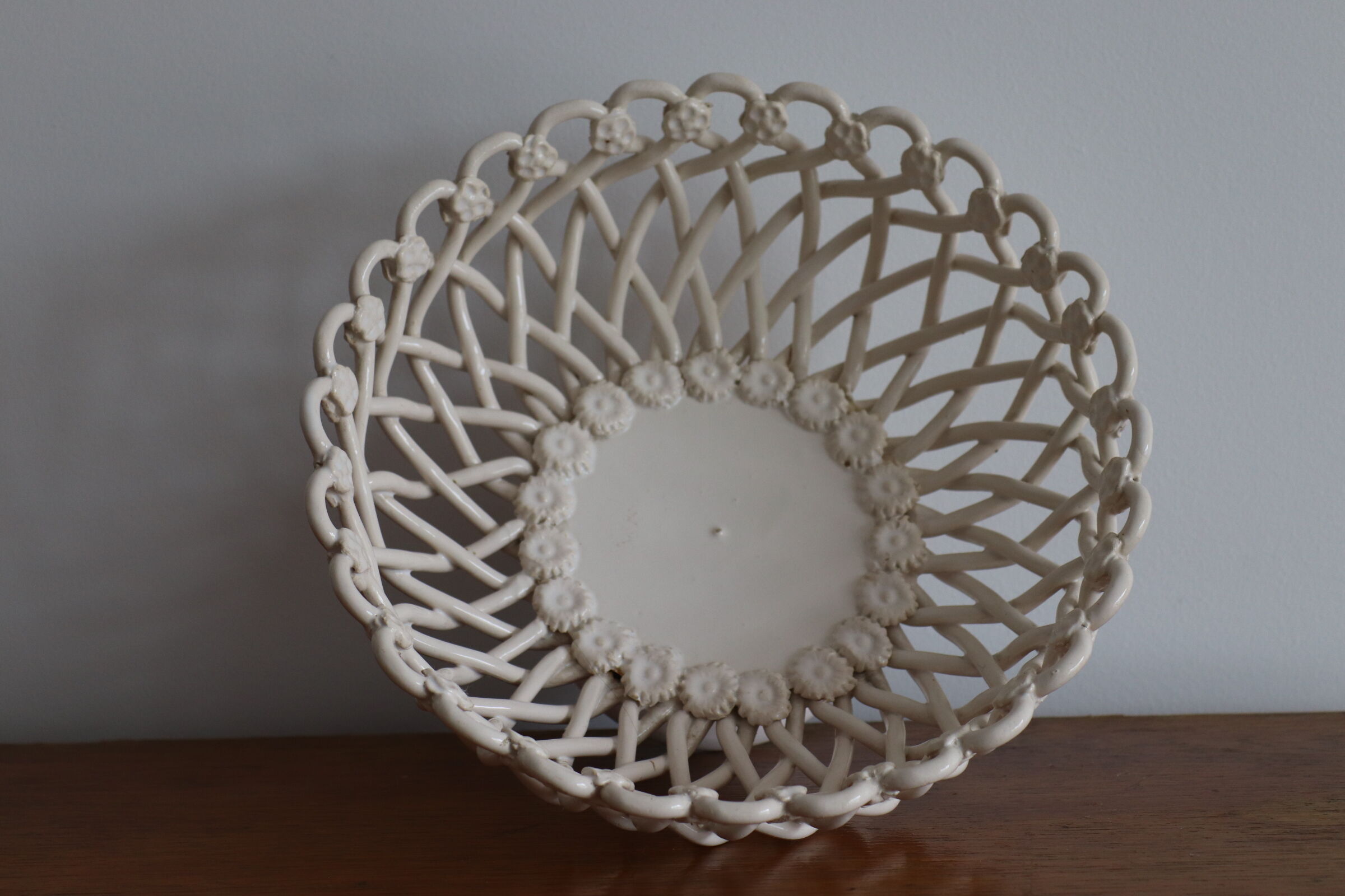 Braided ceramic basket, handmade Pichon Uzès
