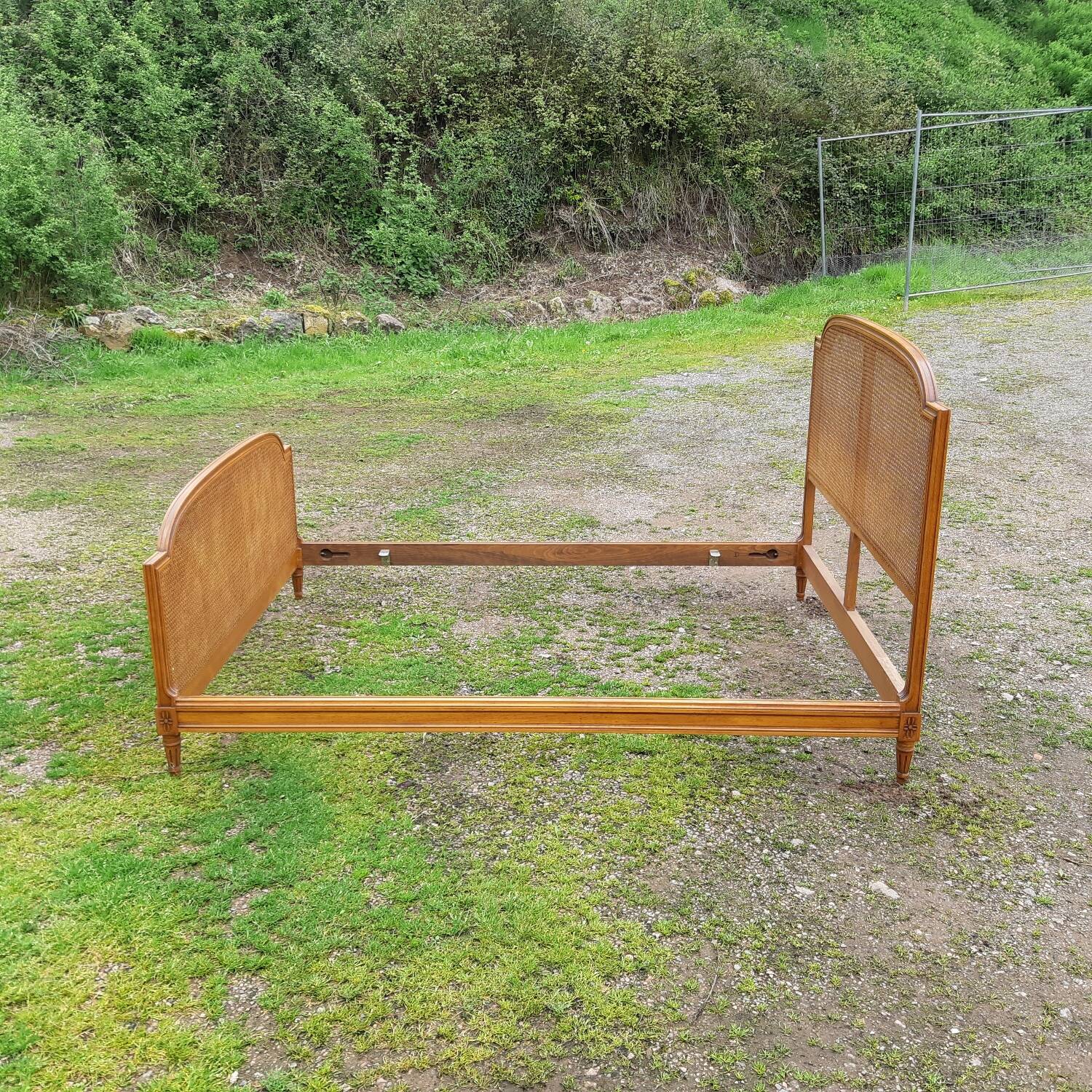 Louis XVI style cane bed