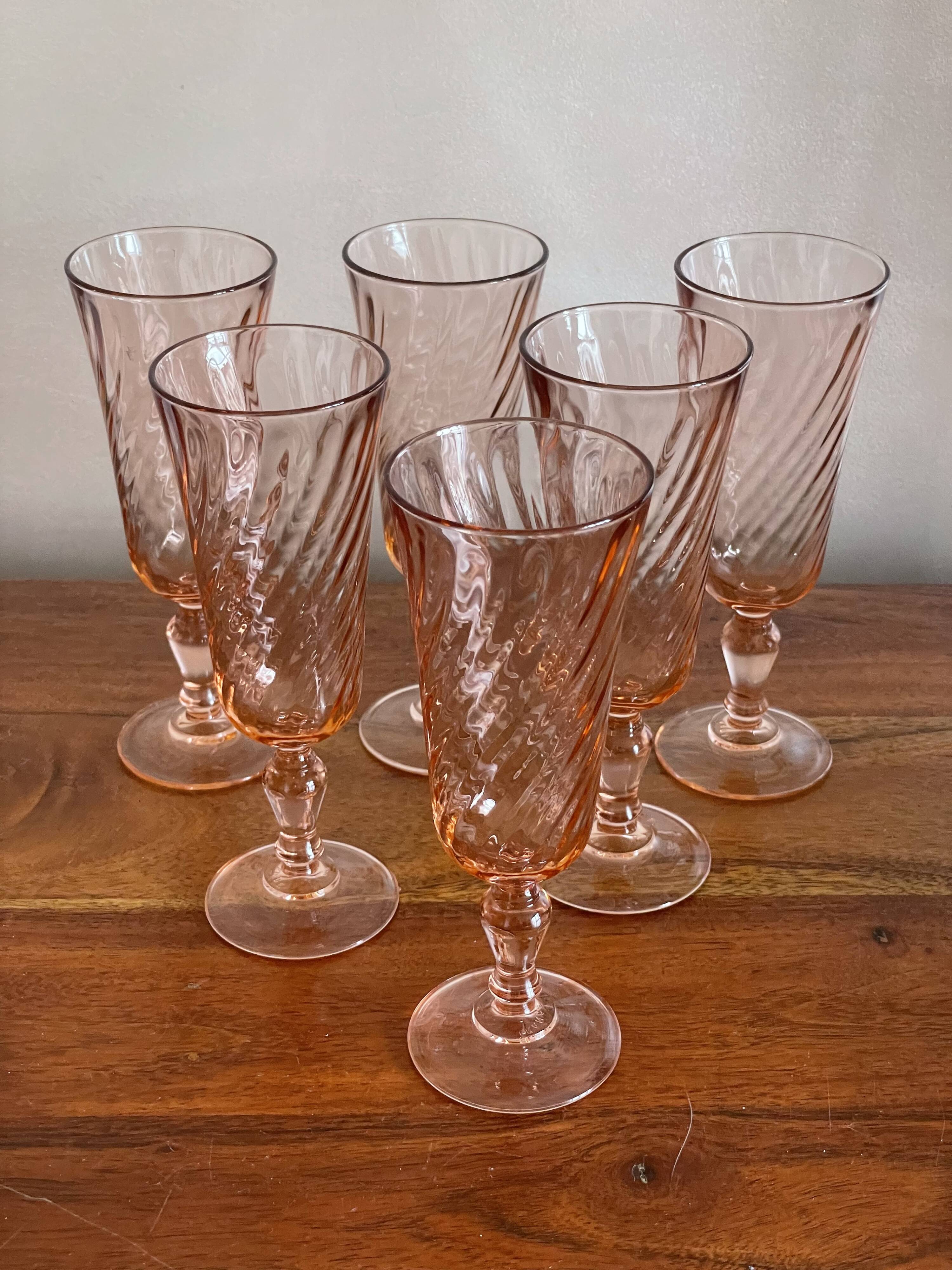 6 Rosaline champagne flutes