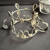 Sugar bowl/Candy bowl – Engraved crystal and silver metal