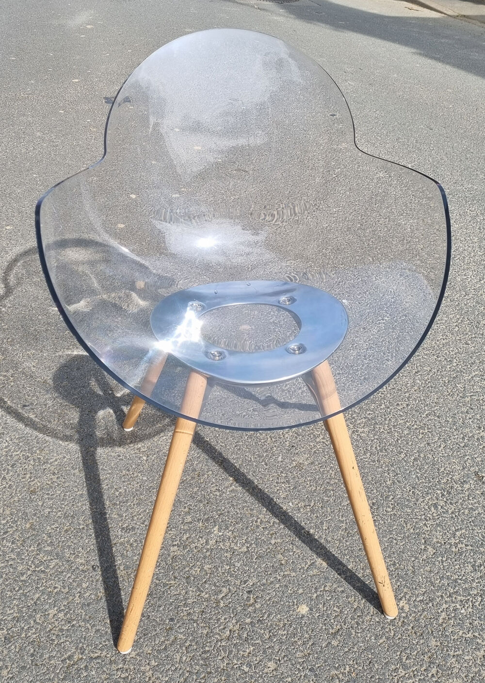 Suite of 6 chairs, wooden cookie legs, design Studio Zetass, Infiniti