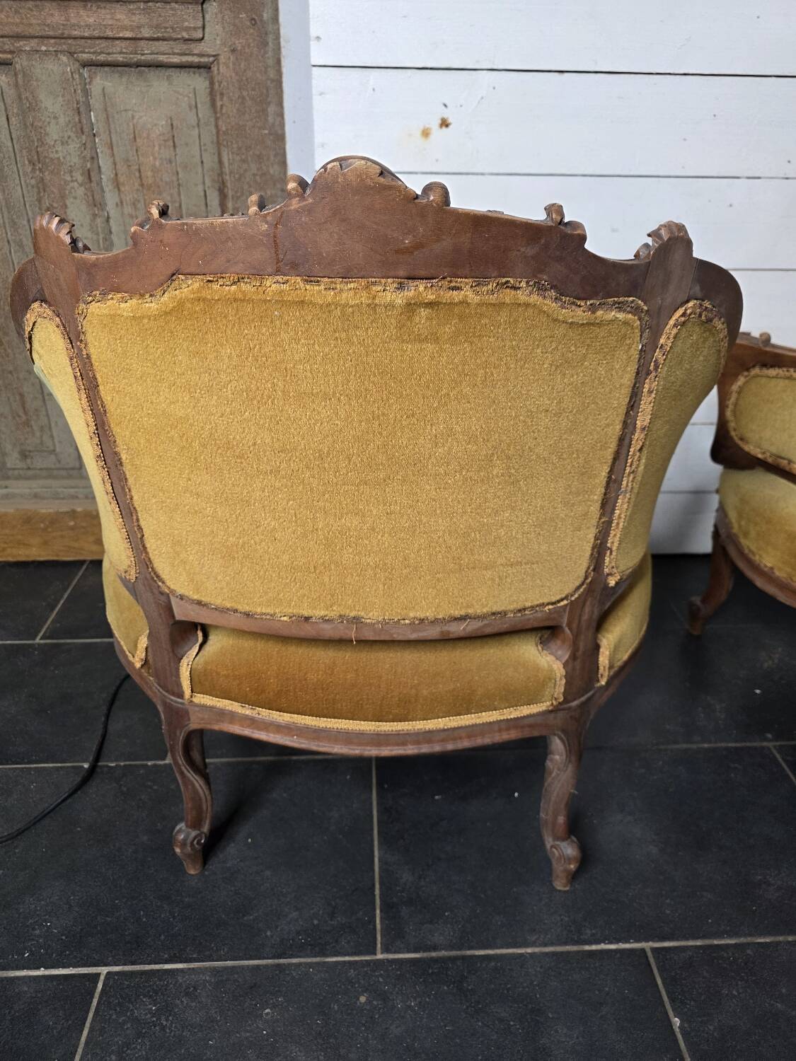 Paire de fauteuils marquise style Louis XV